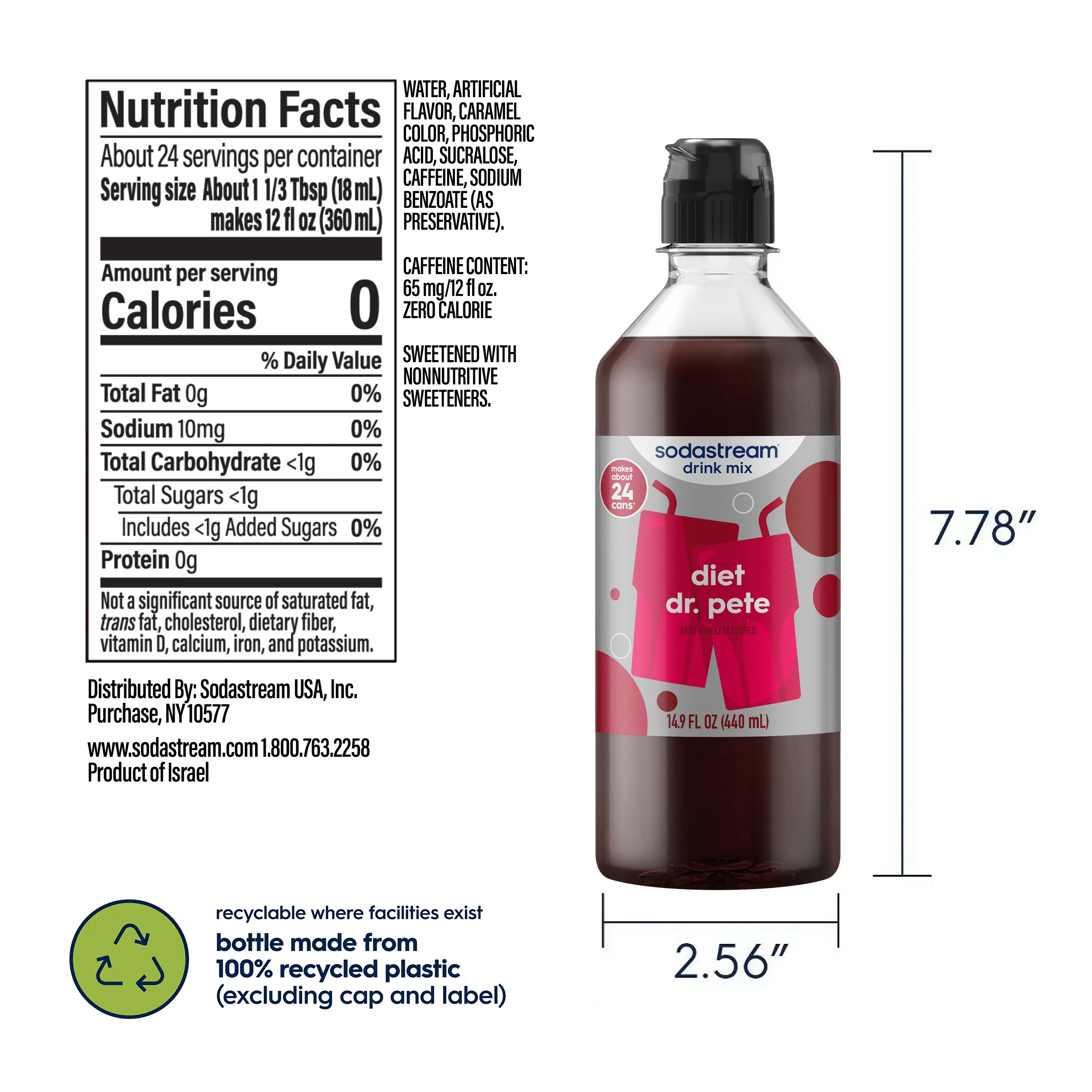 Sodastream Classics® Diet Dr. Pete Drink Mix 440ml - Image 6