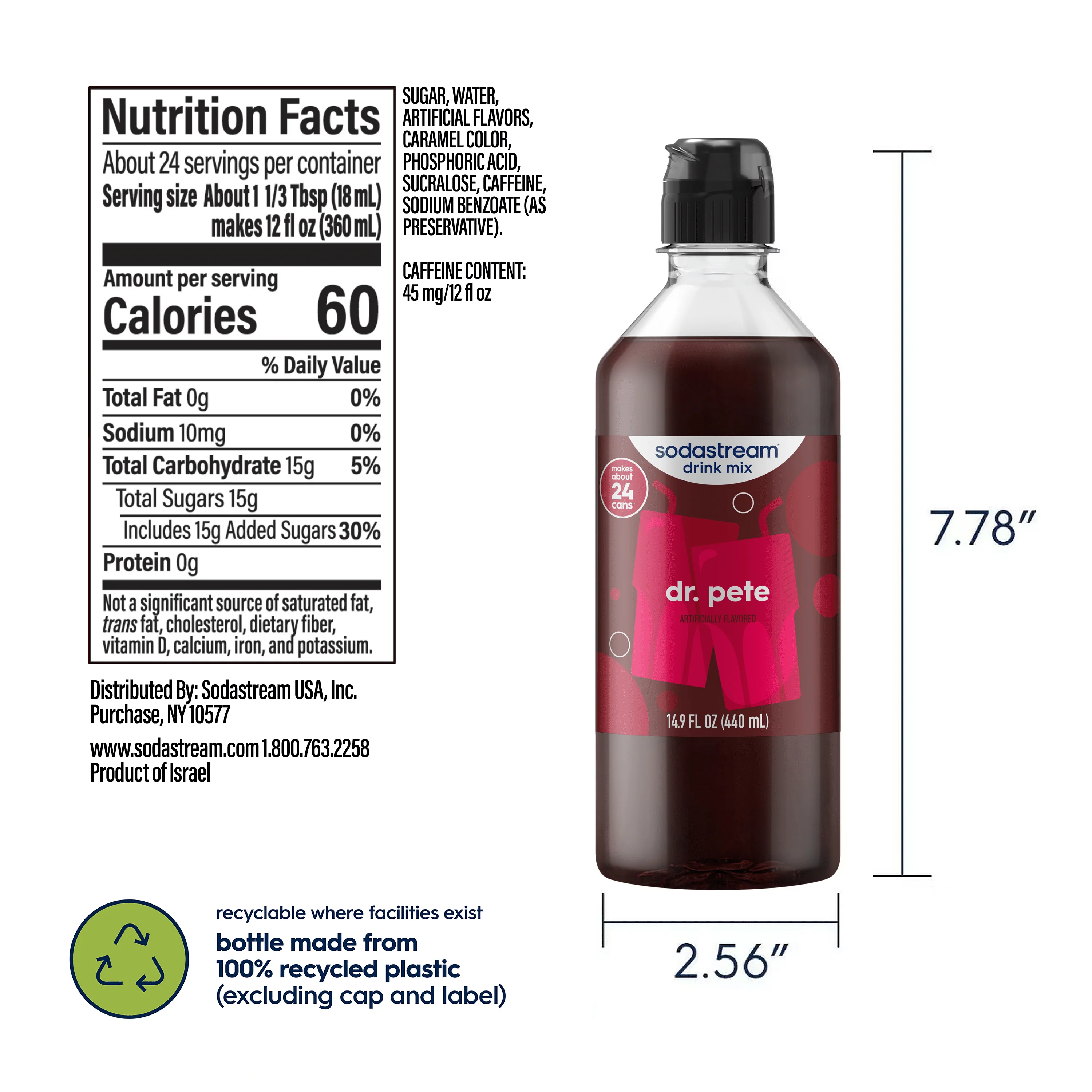 Sodastream Classics® Dr. Pete Drink Mix 440ml - Image 6