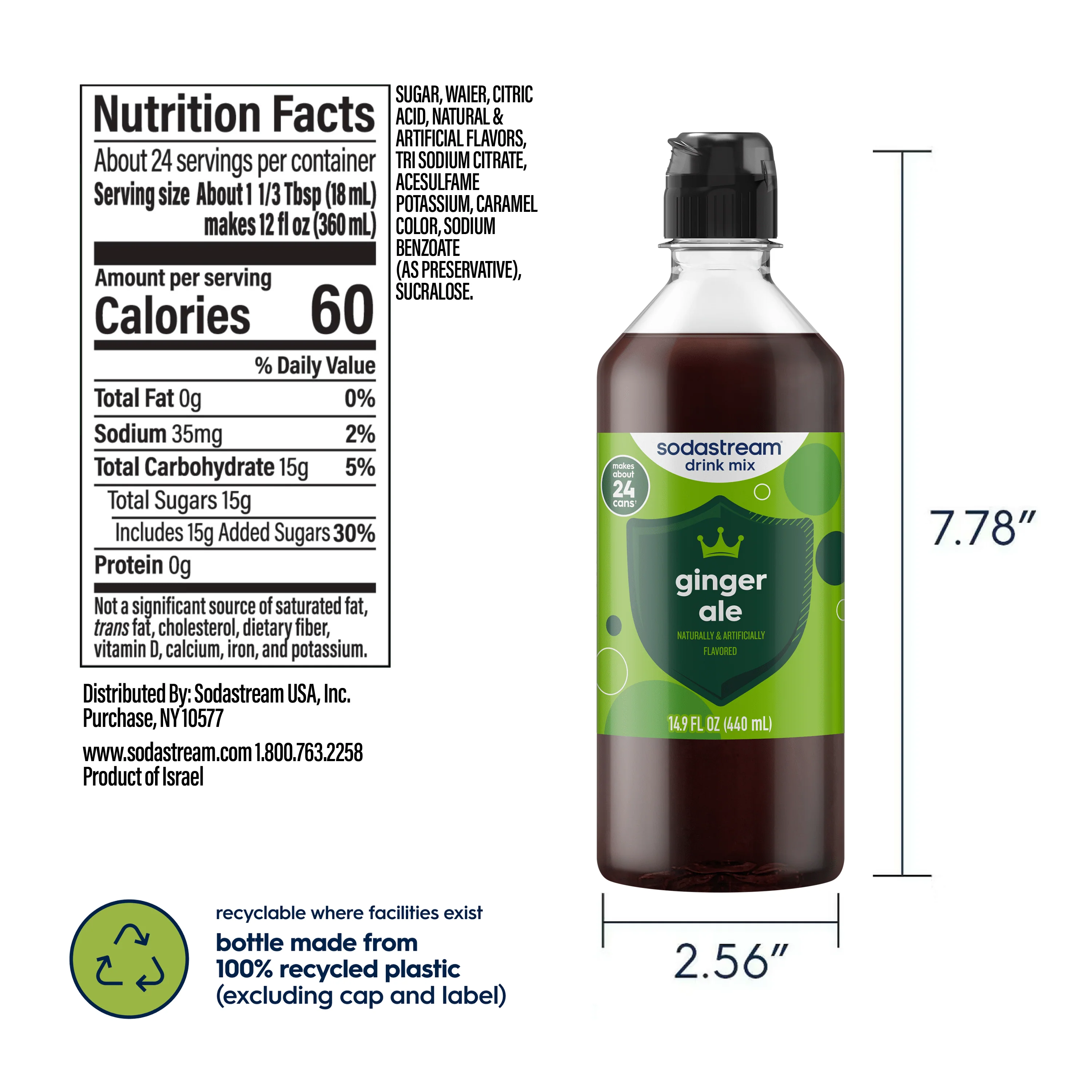 Sodastream Classics® Ginger Ale Drink Mix 440ml - Image 5