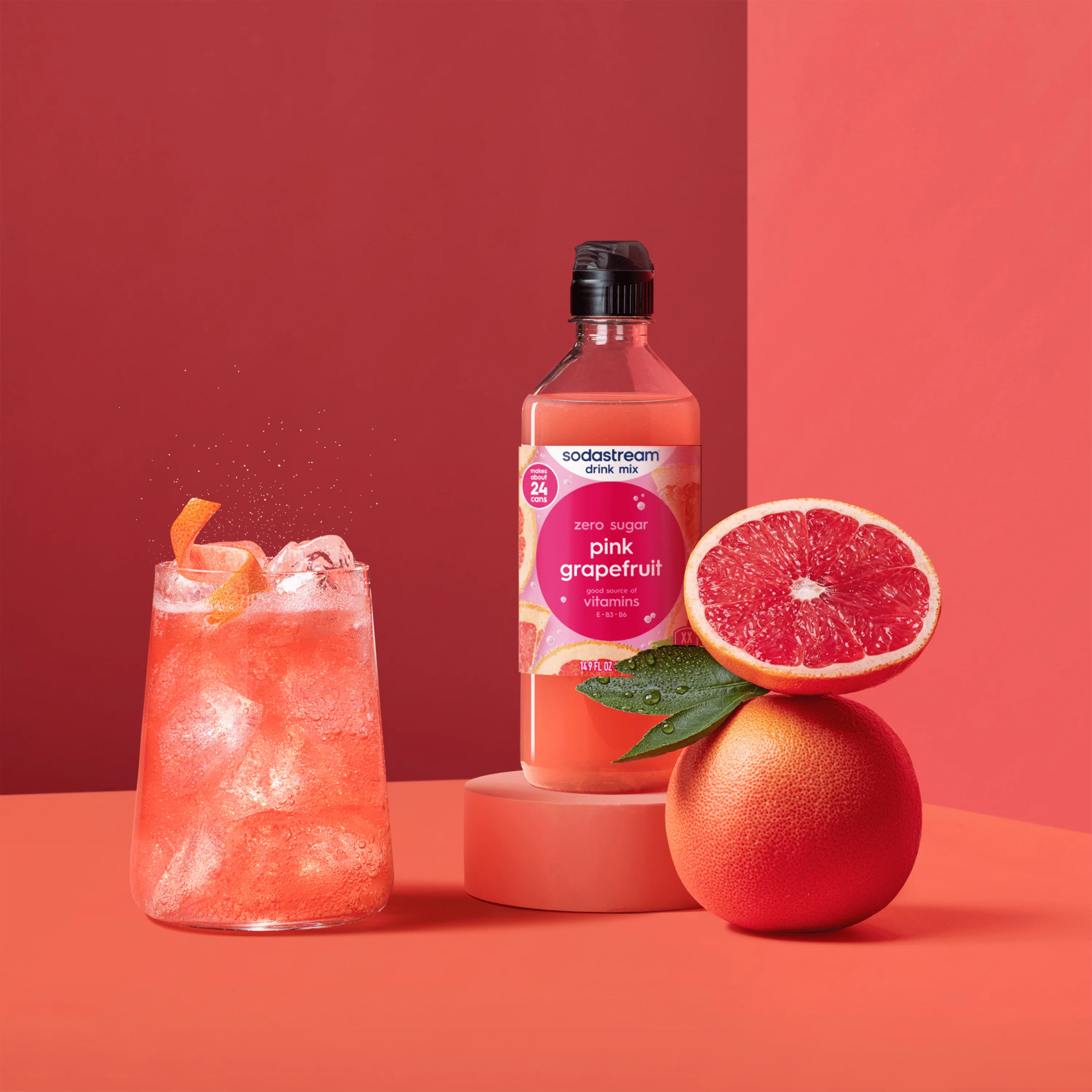 Sodastream Classics® Pink Grapefruit Zero Sugar Drink Mix 4 Pack 440ml - Image 9