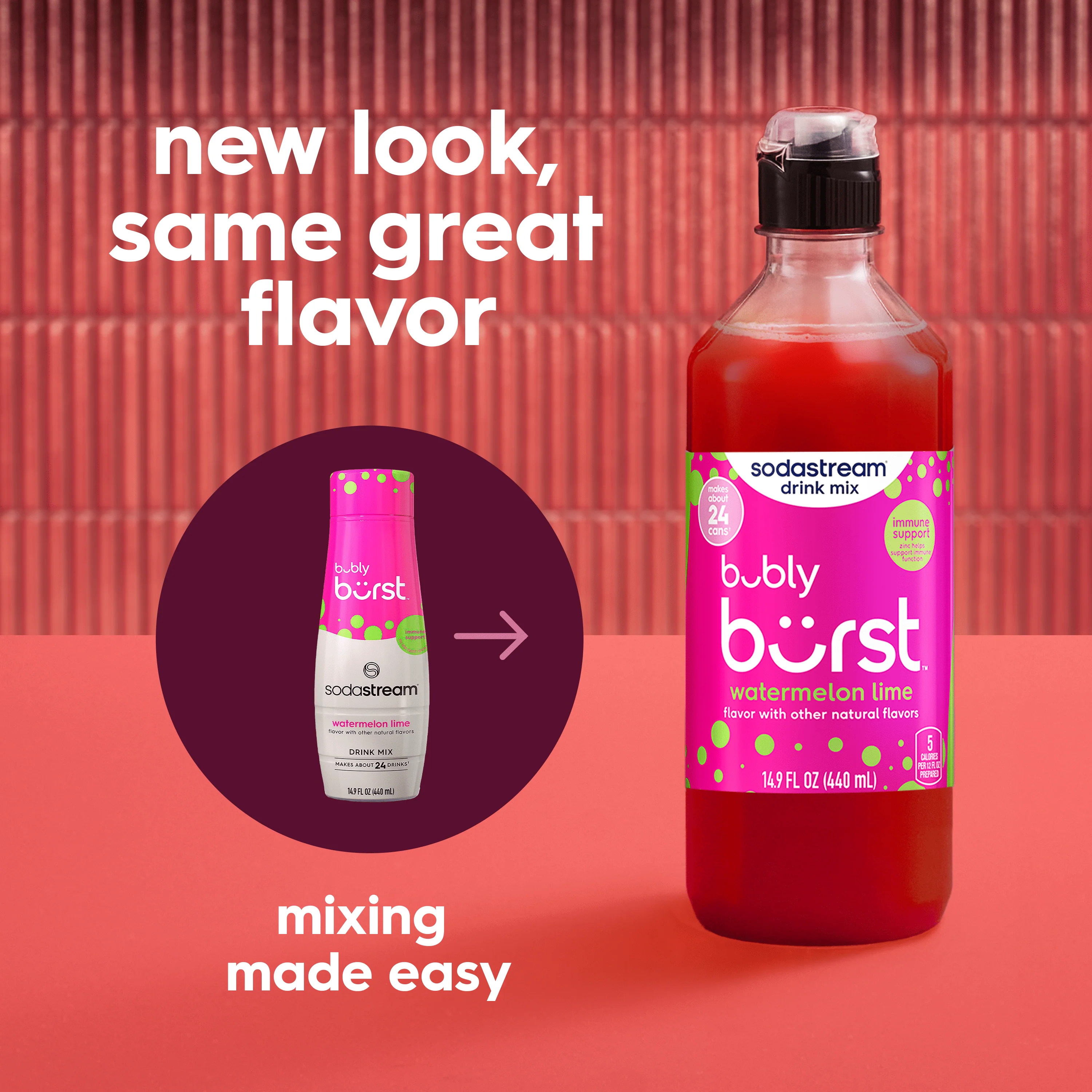 Sodastream bubly burst® Watermelon Lime Drink Mix 440ml - Image 5