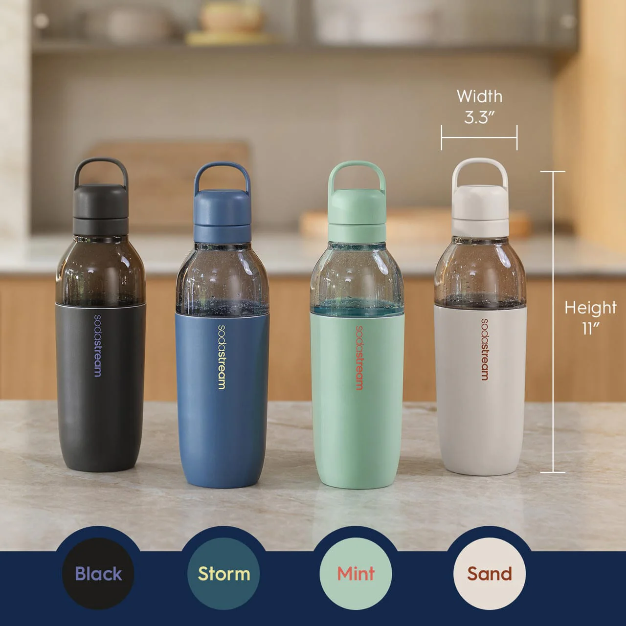 Sodastream Fizz & Go™ Easy Mix Insulated Stainless Steel Bottle Mint 23.7 oz - Image 3