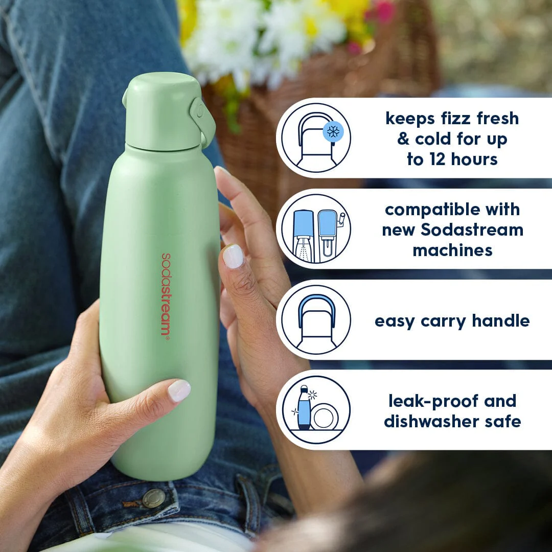 Sodastream Fizz & Go™ Insulated Stainless Steel Bottle Mint 30.4 oz - Image 3