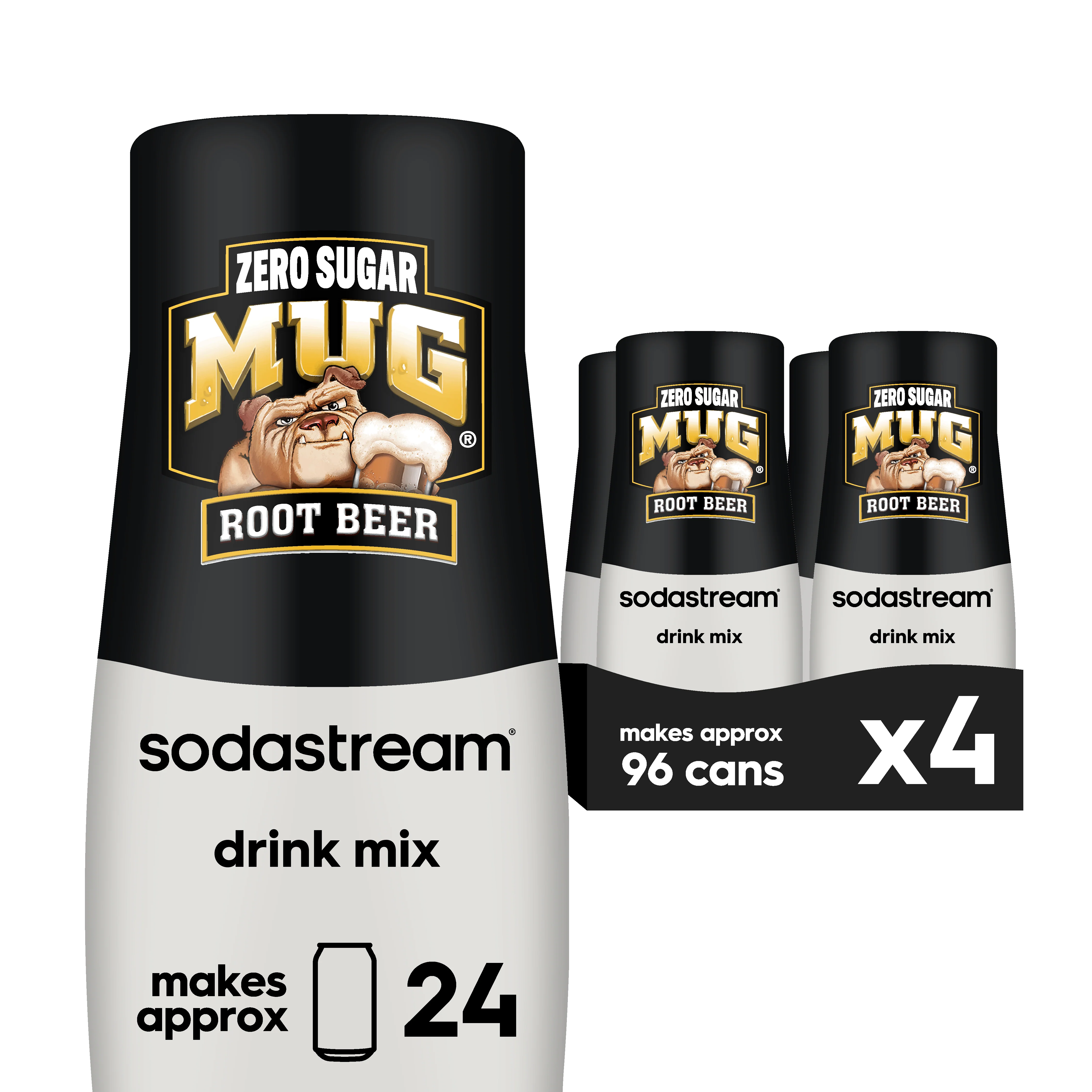 Sodastream MUG® Root Beer Zero Sugar Drink Mix 4 Pack 440ml