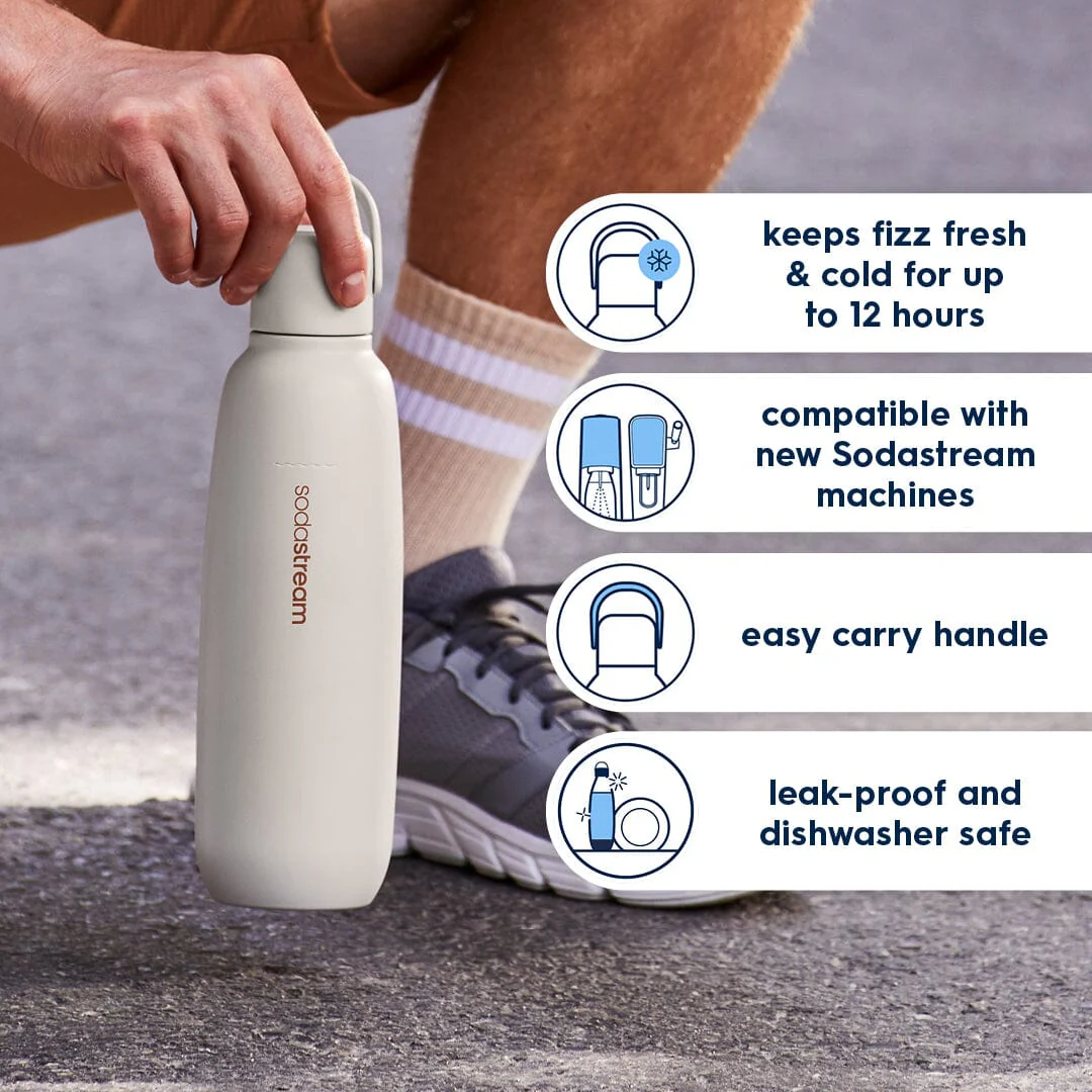 Sodastream Fizz & Go™ Insulated Stainless Steel Bottle Sand 30.4 oz - Image 3