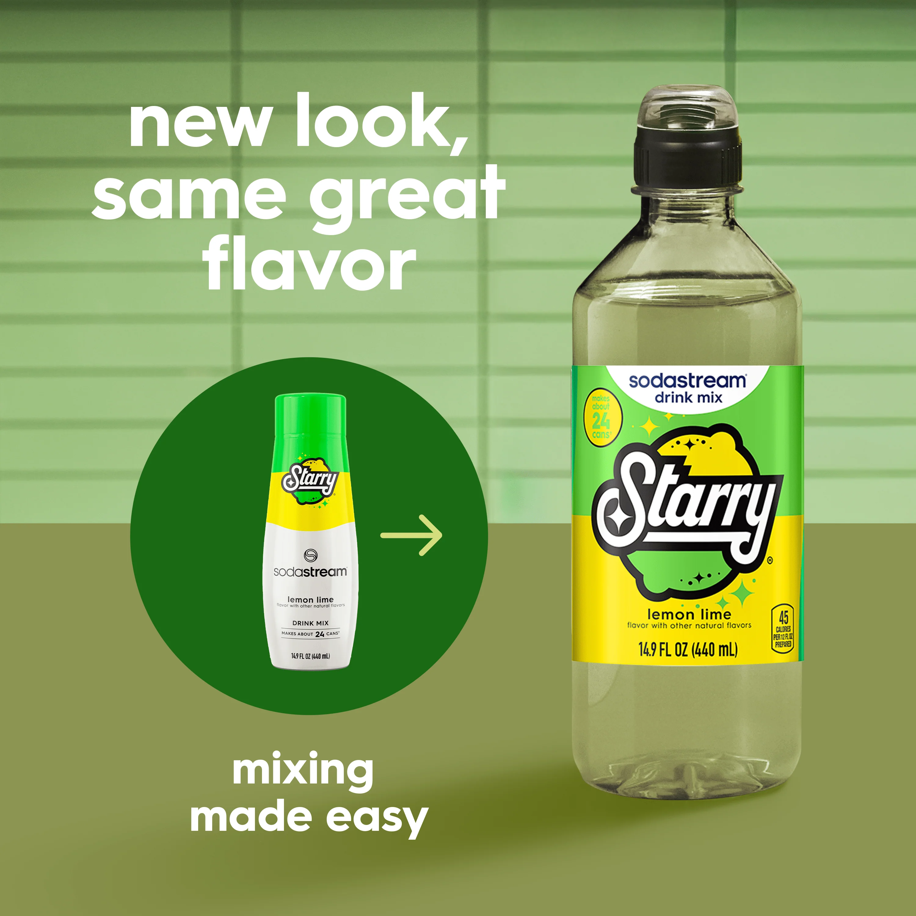 Sodastream STARRY® Lemon Lime Drink Mix 440ml - Image 5