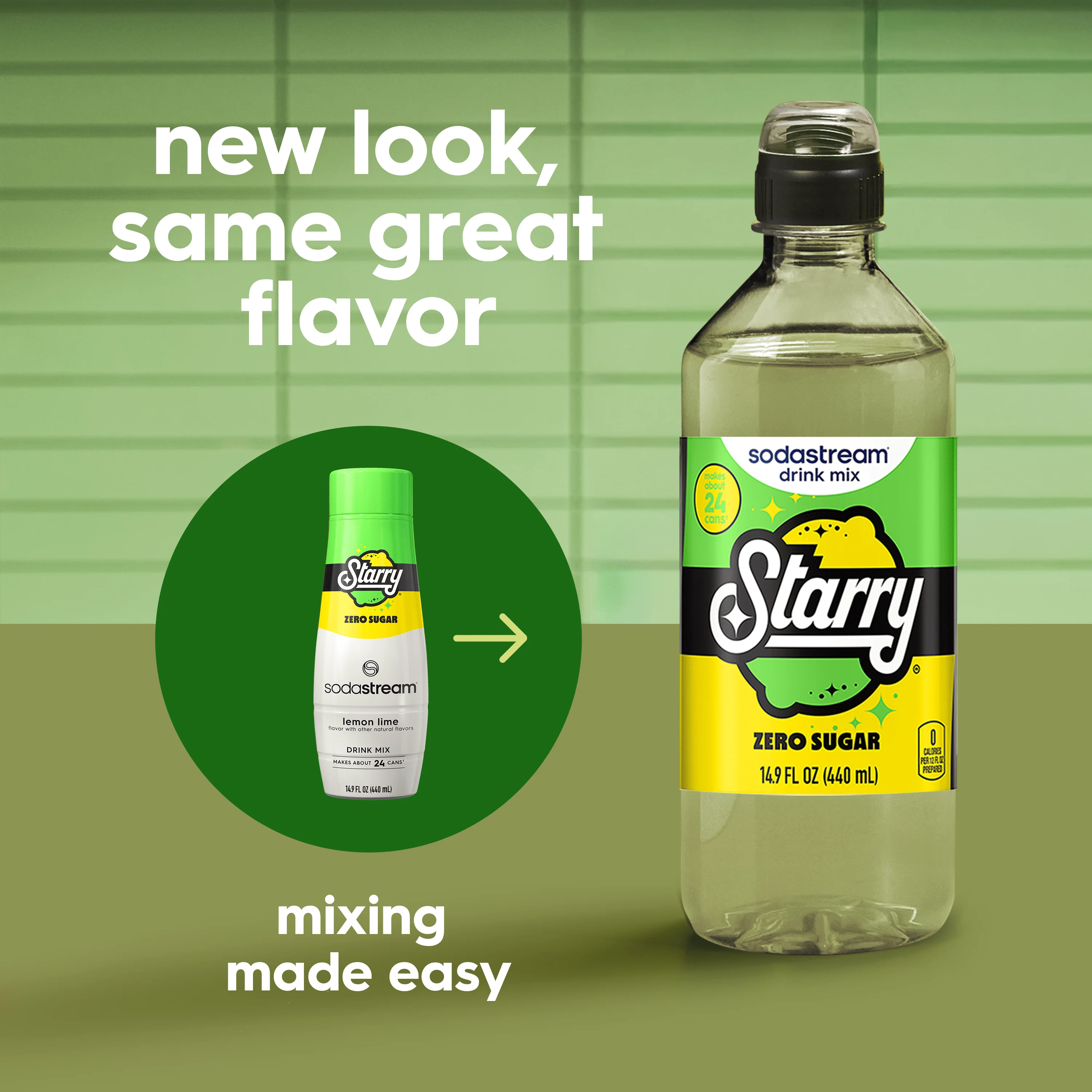 Sodastream STARRY® Lemon Lime Zero Sugar Drink Mix 440ml - Image 5