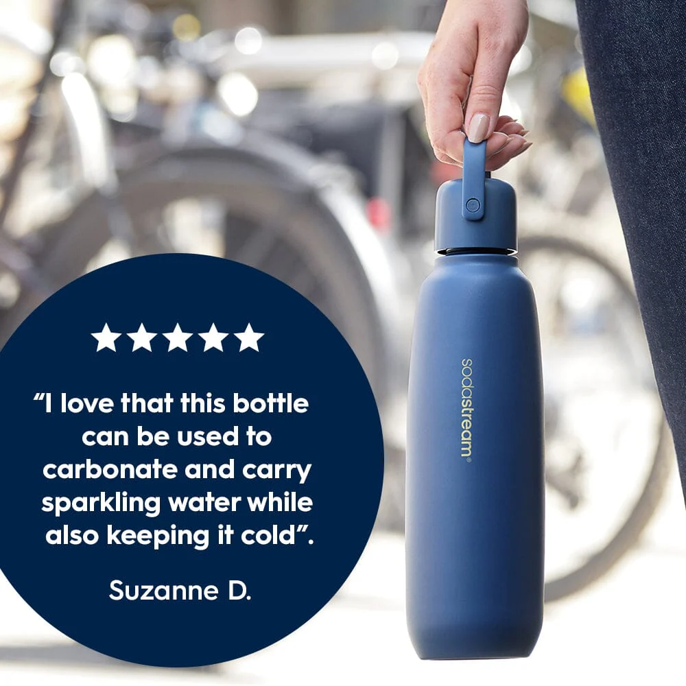 Sodastream Fizz & Go™ Insulated Stainless Steel Bottle Storm Blue 30.4 oz - Image 2