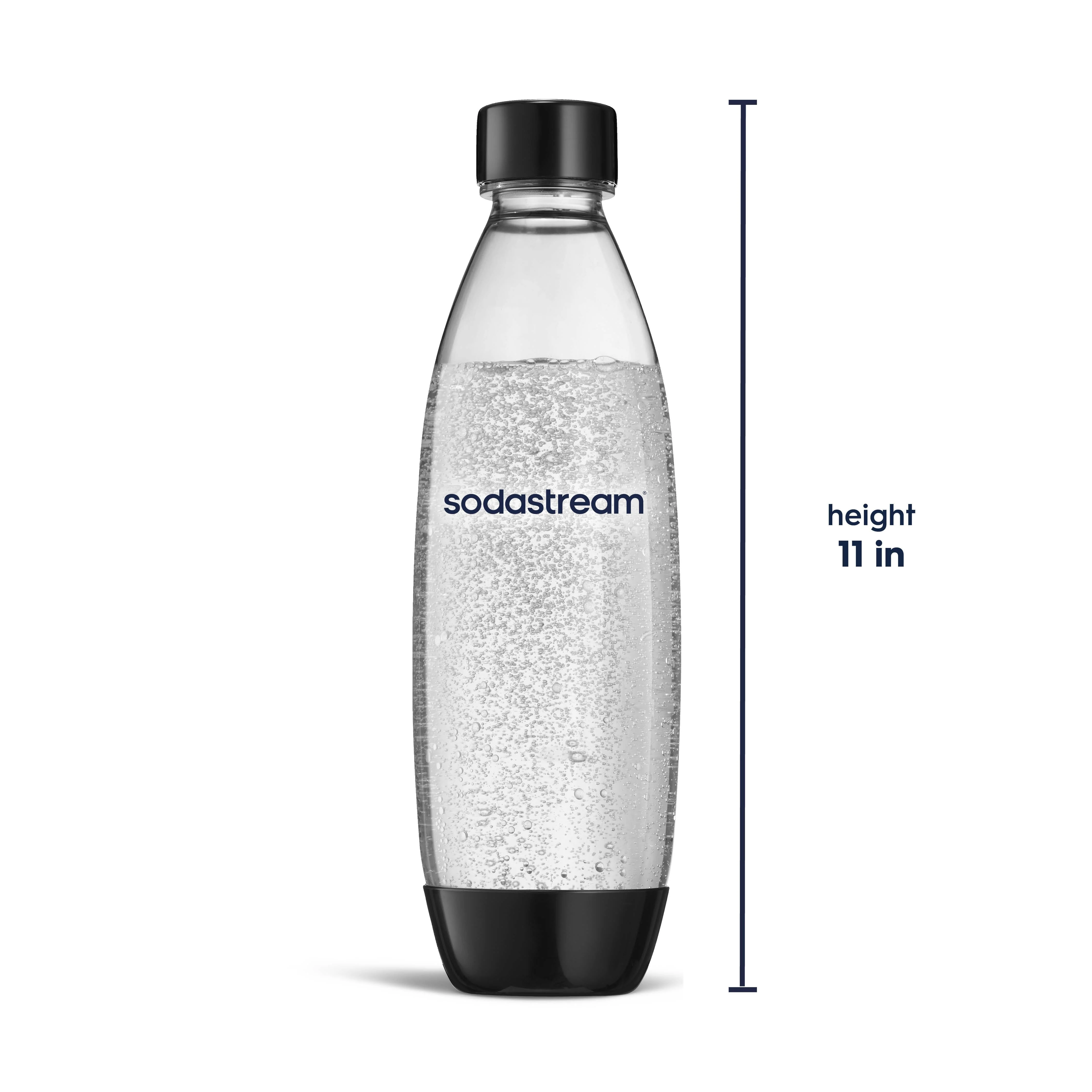 Sodastream Slim Sparkling Water Bottle Twin Pack Black 33.8 oz - Image 3