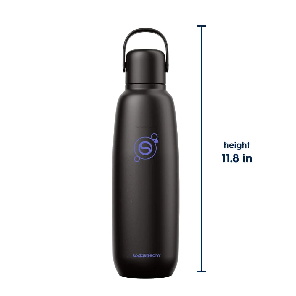 Sodastream Fizz & Go™ Insulated Stainless Steel Carbonating Bottle Black 30.4 oz - Image 9