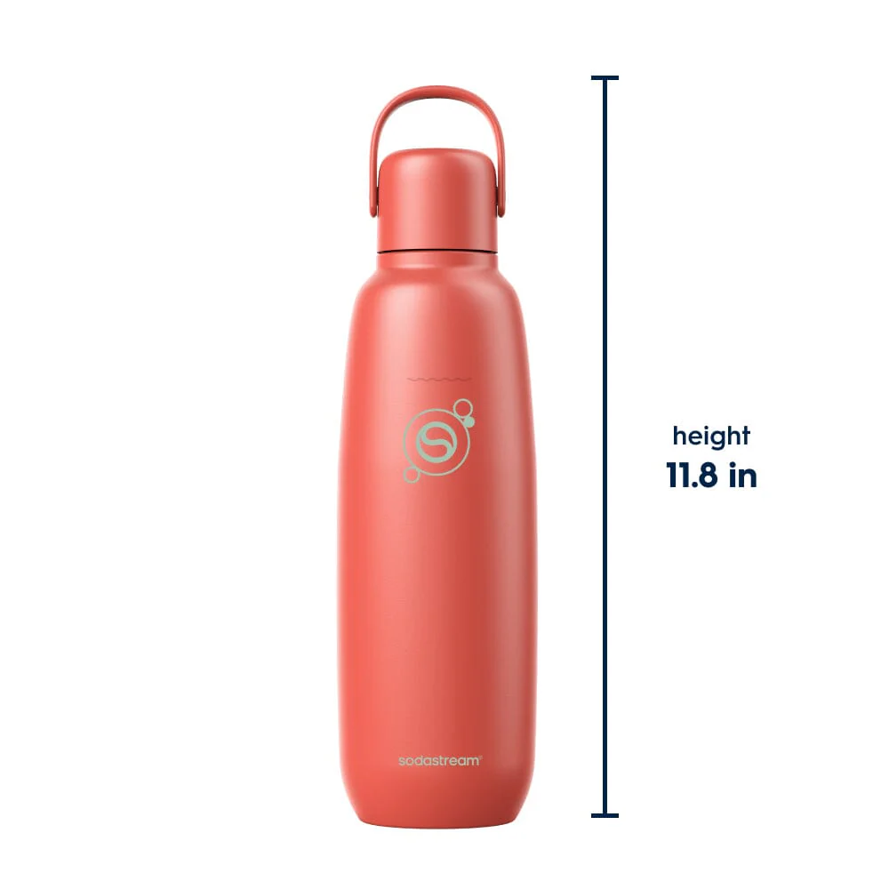 Sodastream Fizz & Go™ Insulated Stainless Steel Carbonating Bottle Papaya 30.4 oz - Image 9
