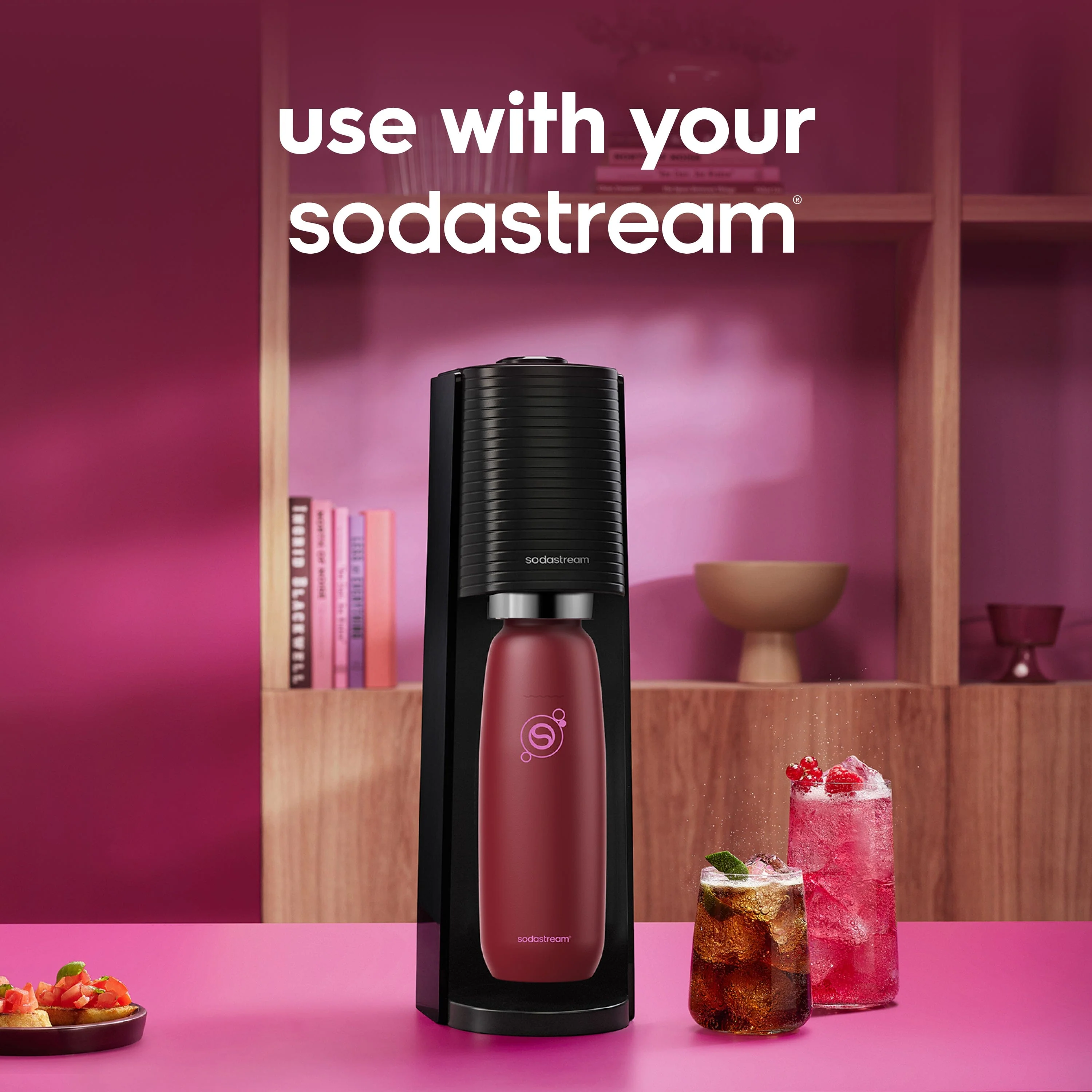 Sodastream Fizz & Go™ Insulated Stainless Steel Carbonating Bottle Pomegranate 30.4 oz - Image 7