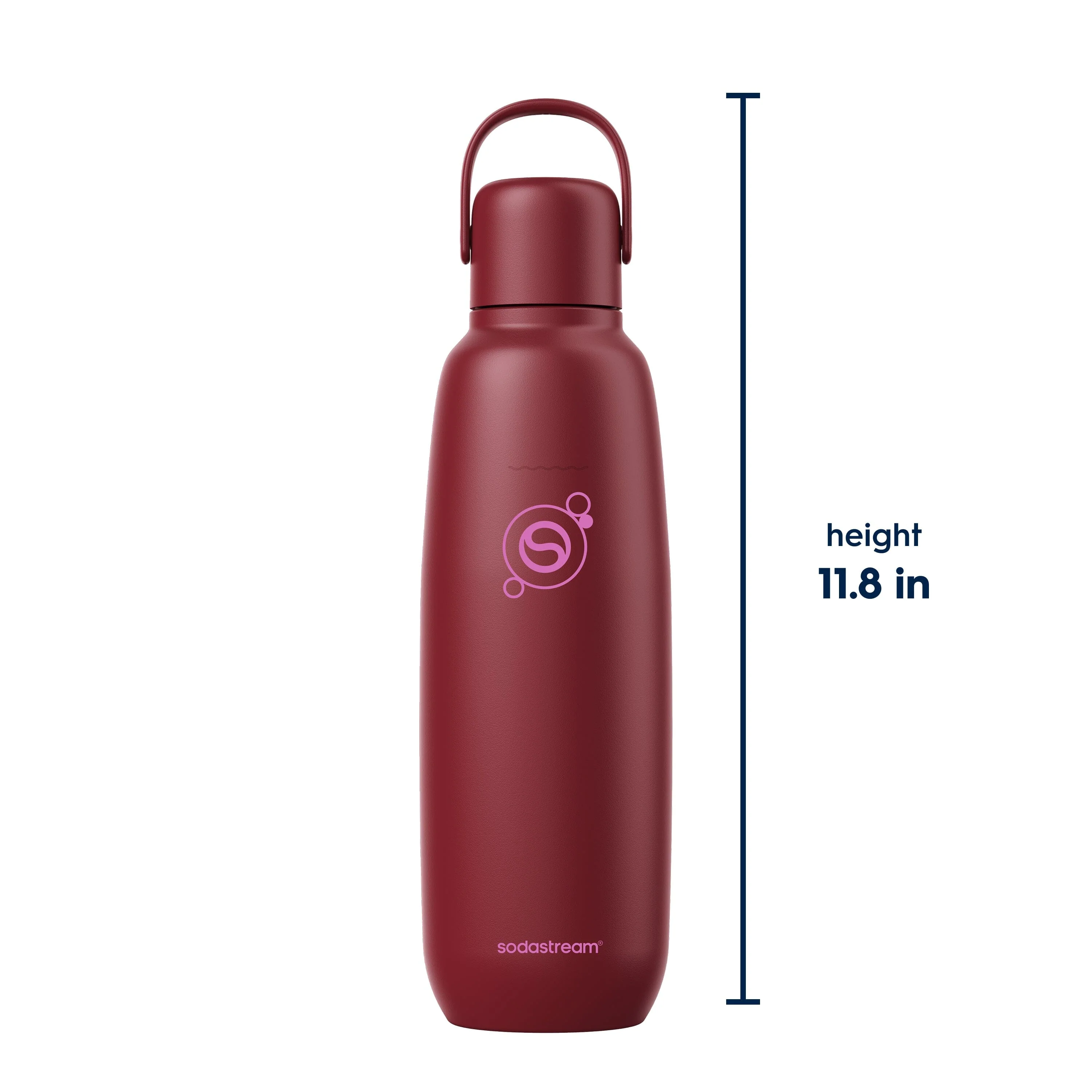 Sodastream Fizz & Go™ Insulated Stainless Steel Carbonating Bottle Pomegranate 30.4 oz - Image 9