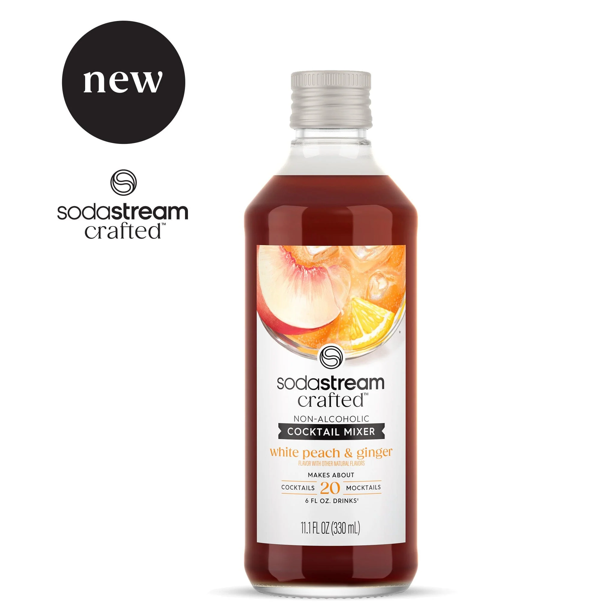 Sodastream Crafted® Mixers White Peach & Ginger Cocktail Mixer 330ml - Image 2